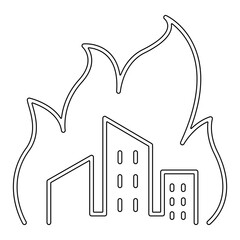 Riot icon in line style