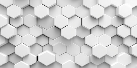Fototapeta premium Clean White Background with Seamless Repeating Word Pattern in a Stylish AI-Created Abstract Design seamless pattern with hexagon