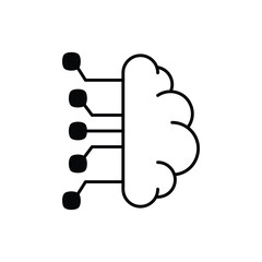 Ai Technology vector icon stock illustration