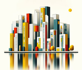 abstract city view