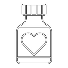 Viagra icon in line style