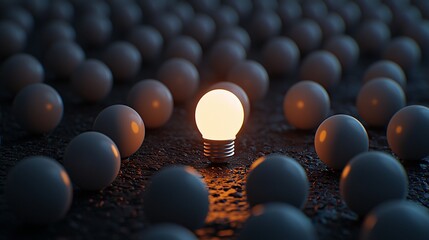 Illuminated Idea Amidst Conformity (1)