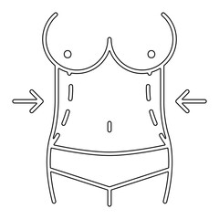 Liposuction icon in line style