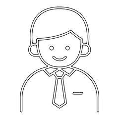 Manager icon in line style