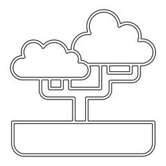 Bonsai icon in line style