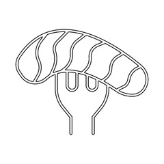 Salmon sashimi icon in line style