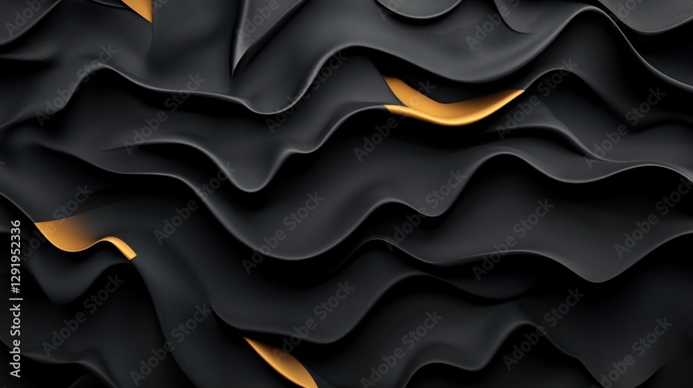 Poster black and gold abstract background with textured patterns and visual depth for creative use