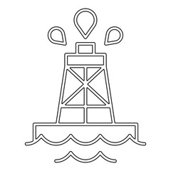 Rig icon in line style