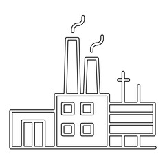 Factory icon in line style