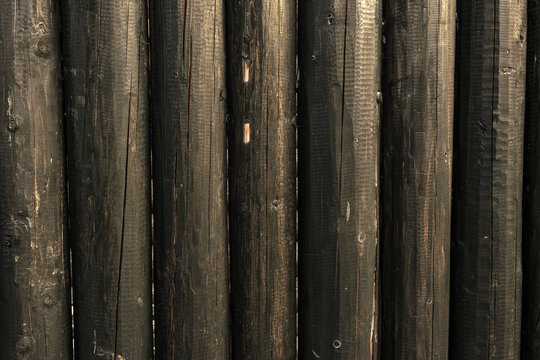 Fragment of a wooden fence.