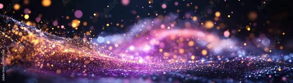 Poster abstract background featuring colorful lights and particles creating a vibrant and dynamic visual ef