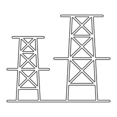 Fototapeta premium power line icon in line style