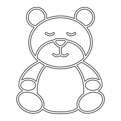 Teddy bear icon in line style