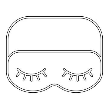 recommend clip art: Sleeping eye mask icon in line style