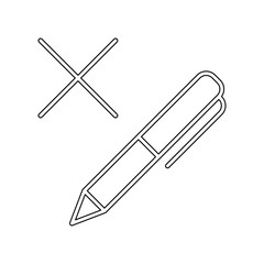 Vote icon in line style