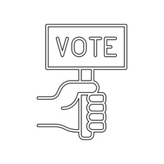 Election campaign icon in line style