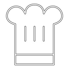 Chef hat icon in line style