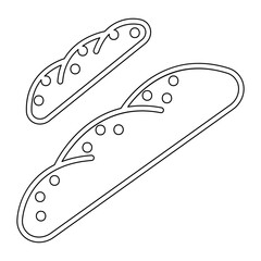 Baguette icon in line style