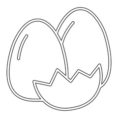 Egg icon in line style
