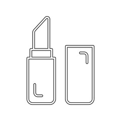 Lipstick icon in line style