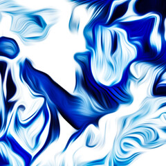Obraz premium Abstract fluid art digital painting and dynamic swirling patterns with vibrant color transitions.