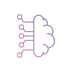 Ai Technology vector icon stock illustration