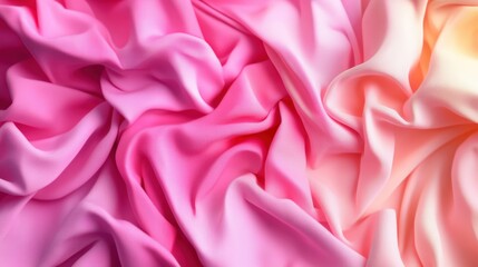 Obraz premium Close up of textured pink and yellow fabric with photo background displayed on a flat surface