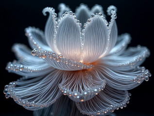 crystal flower on a black background