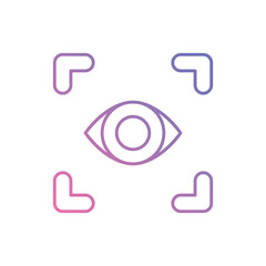 Image Recognition vector icon stock illustration