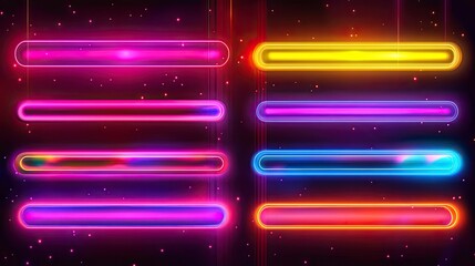 abstract background with colorful neons, colored neon contours, abstract colored wallpaper