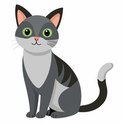 Cat  Illustration on a white background