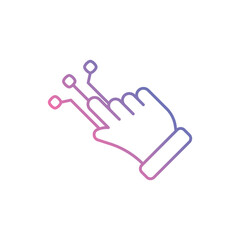 Interaction vector icon stock illustration