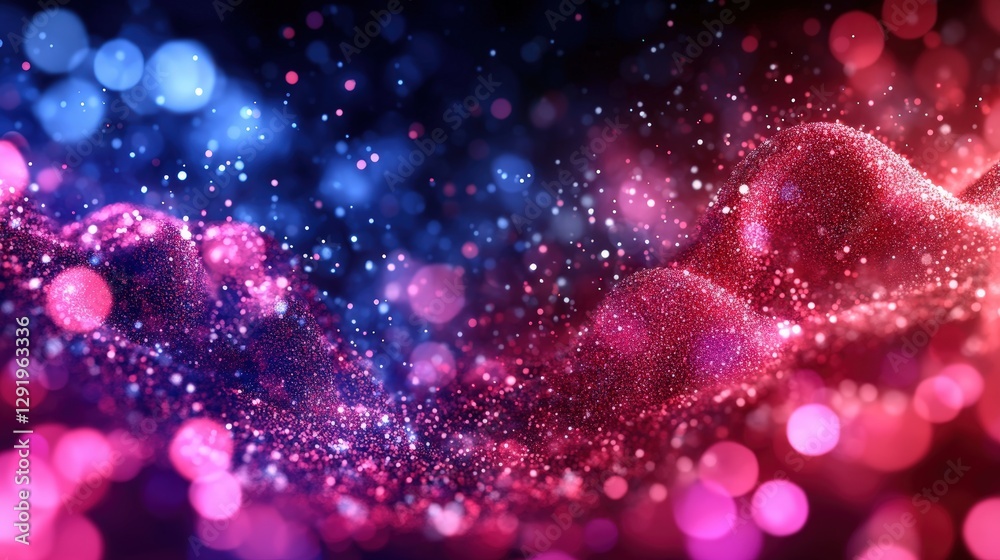 Poster abstract background of blurred lights creating a vibrant bokeh effect with soft colors and shapes