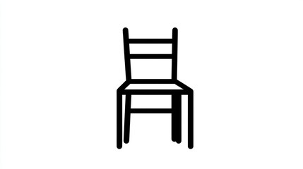 Simple outline drawing of a chair