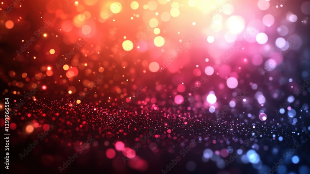 Poster abstract blurred lights background with colorful illumination and bokeh effect for creative design
