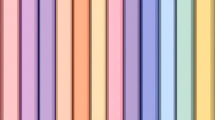 Fototapeta premium Pastel color pencils arranged vertically, plain backdrop, for artistic design and educational uses