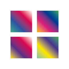 Naklejka premium Gradient design with four colors that provides a modern and attractive look, perfect for backgrounds or decorative