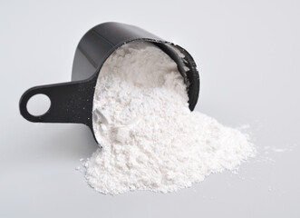 Magnesium stearate. It is a soap, consisting of salt containing two equivalents of stearate and one magnesium cation