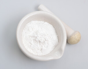 Magnesium stearate. It is a soap, consisting of salt containing two equivalents of stearate and one...