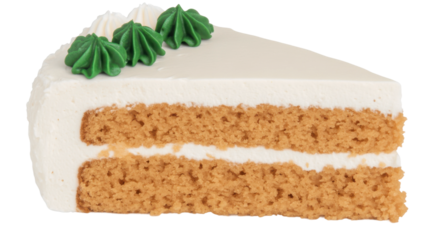 Delicious carrot vegetable cake slice transparent background food photography studio light culinary delight