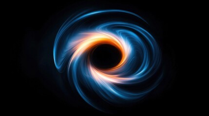 Obraz premium abstract swirl with orange and blue light trails