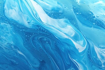 Fototapeta premium Abstract blue and white fluid art swirls