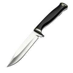 Obraz premium Sharp blade isolated knife on Transparent background showcasing craftsmanship and design features, Sharp Blade Isolated Knife on PNG background