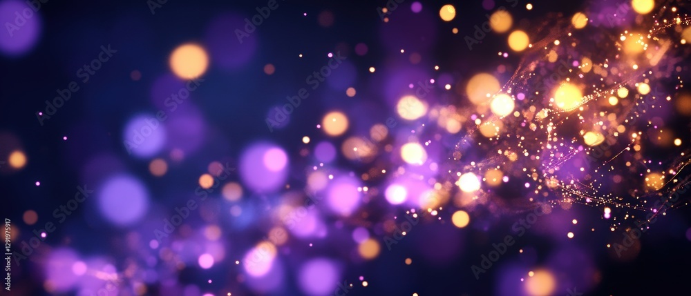 Poster abstract blur of colorful light trails and shapes creating a dynamic visual effect in dark backgroun