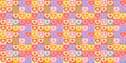 Vibrant Retro Floral Seamless Pattern Illustration – Hand-Drawn Vintage Flower Art for Spring-Inspired Textile and Nature-Themed Designs