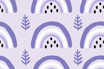 Pastel Rainbow Seamless Pattern Design