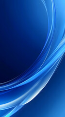 Blue background vector presentation design with wavy lines and soft curves
