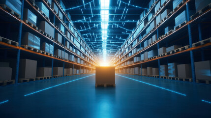 Palletized cargo management in a high-tech warehouse environment