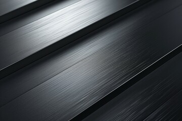 A close-up of sleek black metal panels with a brushed texture, creating a modern and stylish aesthetic.