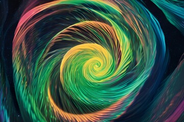 Fototapeta premium Aurora Borealis Swirl Art - Captivating Northern Lights Animation Design